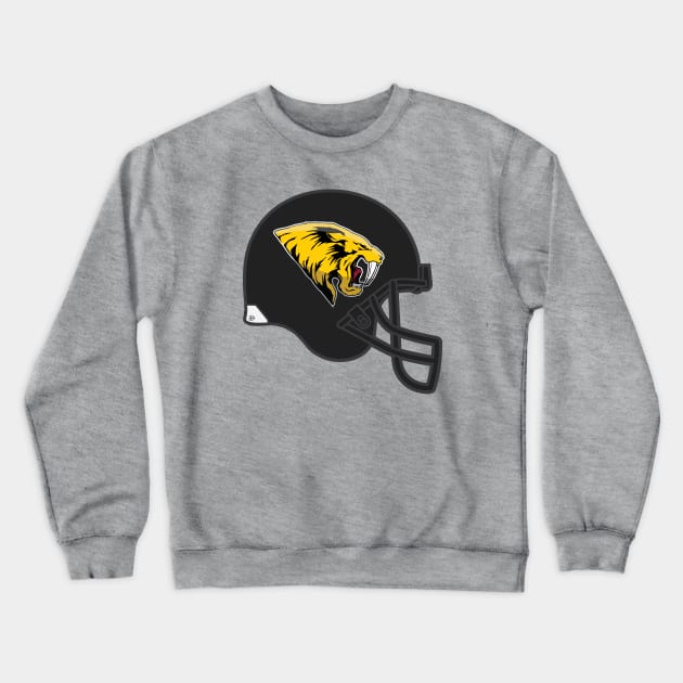 Sabercat Football Helmet (Primary) Crewneck Sweatshirt by dhartist